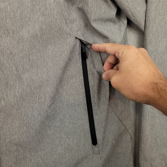 Marc Anthony Men's Designer Full Zip Windbreaker Jacket Size XL Gray Black - Picture 3 of 11